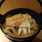 まるう本店 - 鶏味噌鍋