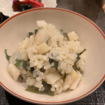 津の守坂 小柴 - わかめと小柱の炊き込みご飯 ワカメが磯臭くないんです。新鮮なのかな。 小柱がたくさん。美味しい。
