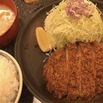 とんかつ檍 - 上ロースかつ定食 1,500円