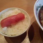 かんしゃ（下館ラーメンつくば軒 - とっても大きなたらこが乗った、たらこご飯