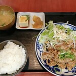 Ryuusen Tei - 「豚しょうが焼き定食」750円＋税