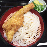 丸亀製麺 - ざるうどん（並）・ちくわ天・かしわ天