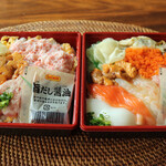 Tenjin Zushi - ウニ カニ ネギトロ丼¥598,天神海鮮丼 ¥598