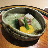 銀座うち山 - 氷見の寒ブリ＆黄身醤油