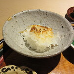銀座うち山 - ご飯（お焦げ）