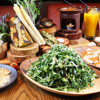 2 5h飲放 ケール食べ放題付 採れたて無農薬野菜のまるごとバーニャカウダコース N S Lounge エヌズ ラウンジ 代官山 イタリアン 食べログ