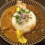 路地裏キッチン ヨネモンカレー - 2種あいかけカレー 900円