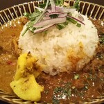 路地裏キッチン ヨネモンカレー - 2種あいかけカレー 900円