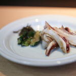 鮨し人 - 焼物 ゲソ 口休め胡瓜☆