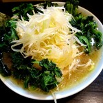 家系ラーメン ジェット家 - ネギラーメン+ホウレン草1000円