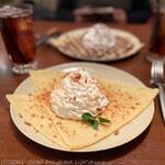 ハース - Hearth池袋2号店限定のスペシャルコース」（1980円税別）・プラリネアーモンドのクレープとアイスティ