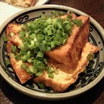 金町製麺 - '12/04/11 厚揚げのピリ辛ステーキ（350円）