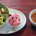 Al Ponte - ランチセットの前菜とスープ