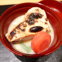 御料理 まつ山 - 獺祭の酒粕椀　暴力的な旨さでした。