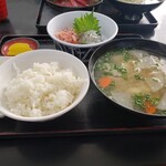 小川港魚河岸食堂 - 生桜エビ&生シラス定食