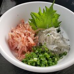 小川港魚河岸食堂 - 生桜エビ&生シラス