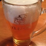 焼肉鍋 みやび - エビス生（500円）