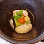 日本料理 錦茶房 - グリンピースうぐいす羹
