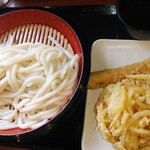 丸亀製麺 - ざるうどん大＆野菜＆ちくわ天