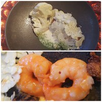 とれふる - ◆前菜◆♪
                      
                      ◆カリフラワー、海老のボイルにカクテルソース、カリフラワーのフリット◆