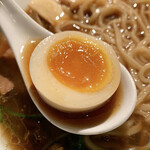 麺創 なな家 - ・参州マタギそば(猪ジビエ醤油ラーメン) 950円
      ・肉マシ 450円