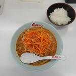 くるまやラーメン - ネギ味噌ラーメン 910円＋ライス（サービス）