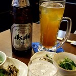 秋桜 - 瓶ビール中と紅茶チューハイ