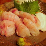 菜根譚 北海道中華 - お刺身・しまぞい/黒カレイ/たこ(1280円）