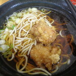 ふじ - 天ぷらそば小一個～からあげ選択