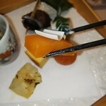 上越やすだ - 前菜盛り合わせ　自家製からすみ