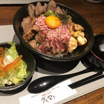 肉びすとろ グルマン 三年坂 - プレミアム熊本肉丼3278円