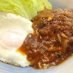 食事処 ときわ - ハンバーグエッグ５００円