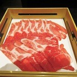 美山 - 牛豚ランチ￥１０２９の「豚肉」