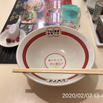 すわき後楽中華そば - 今日も残飯0運動に貢献出来ました (^_^)v