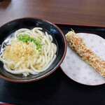 じゃんぼうどん ぴえろ - かけうどんと、ちくわ天