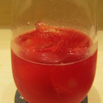 澤いち - スッポン生血の焼酎割り　混ぜた後