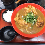 極楽うどん TKU - 鶏天カレーうどん、麺中盛です。（2020.2 byジプシーくん）