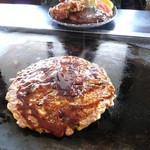 オレンジりんご - お好み焼き＋鶏唐揚げ＋ハンバーグ