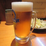 焼鳥いなかもん - 生ビール(中) 550円