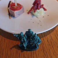 THE KINTAN STEAK - ①ポークパテバルサミコソースと自家製生ハム・オン・ザ・マッシュポテト