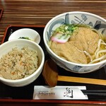 饂飩道場毛利や - ●ﾗﾝﾁ 単品 きつねうどん620+かやく御飯278+税10%89=987円 2020年02月