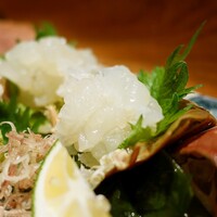 はんやかどのくーた - 活うちわ海老刺し(味噌汁付き）（平戸）