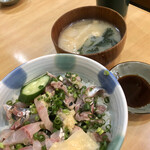 菊寿司 - 鯵鰯丼