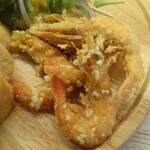 Crab Shrimp and Oyster - ランチ：ソフトシェルシュリンプのガーリックシュリンプ