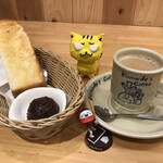 コメダ珈琲店 - カフェ・オ・レ470円(税込)＋モーニングCセット