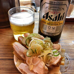 特麺コツ一丁ラーメン - おつまみセット 630円