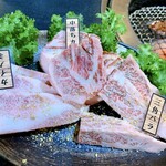 和牛焼肉 犇和 - 特撰和牛カルビ3種盛り