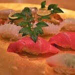 鮨 井上 - 鮃と鮪と烏賊と車海老