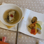 喜良久 - 前菜の「鰆の蓮根餡仕立て」が美味しい