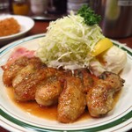 かつれつ四谷たけだ - カキバター焼定食=1550円 ライス、味噌汁つき